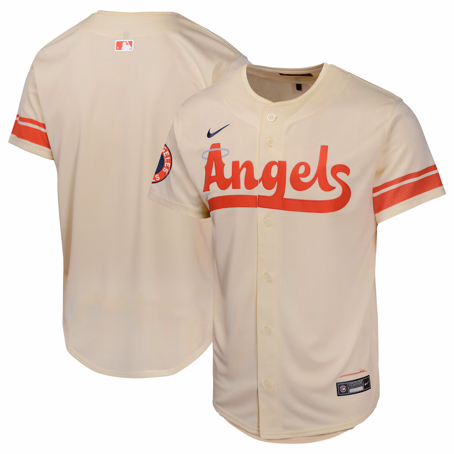 Youth Los Angeles Angels Nike Cream City Connect Limited Jersey