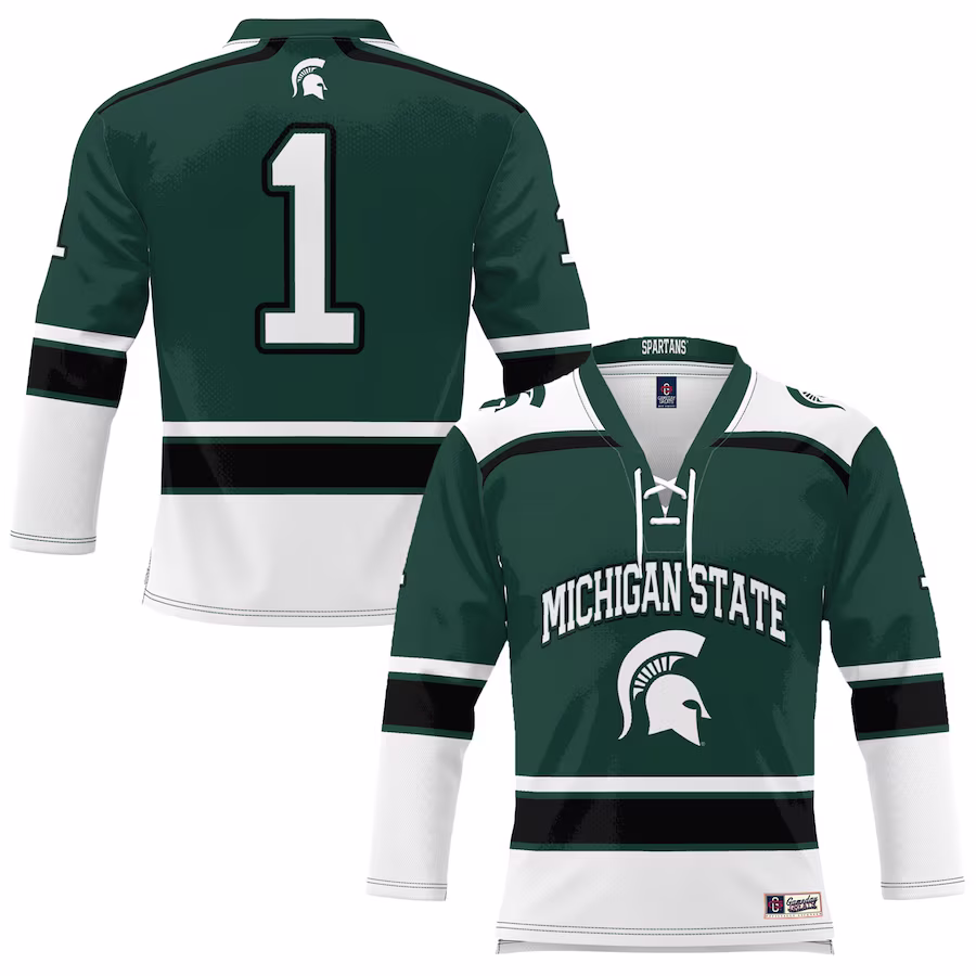 #1 Michigan State Spartans GameDay Greats Hockey Jersey - Green