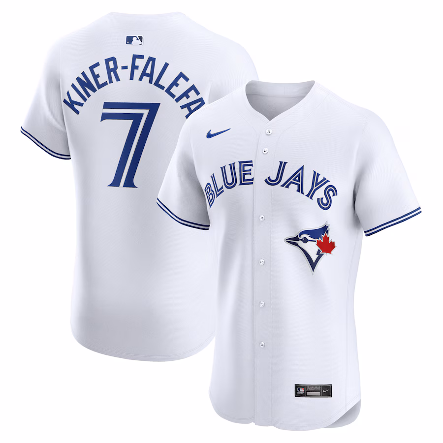 Men's Toronto Blue Jays Isiah Kiner-Falefa Nike White Home Elite Player Jersey