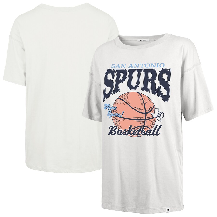 Women's San Antonio Spurs  '47 White City Edition Down Court Sadie T-Shirt