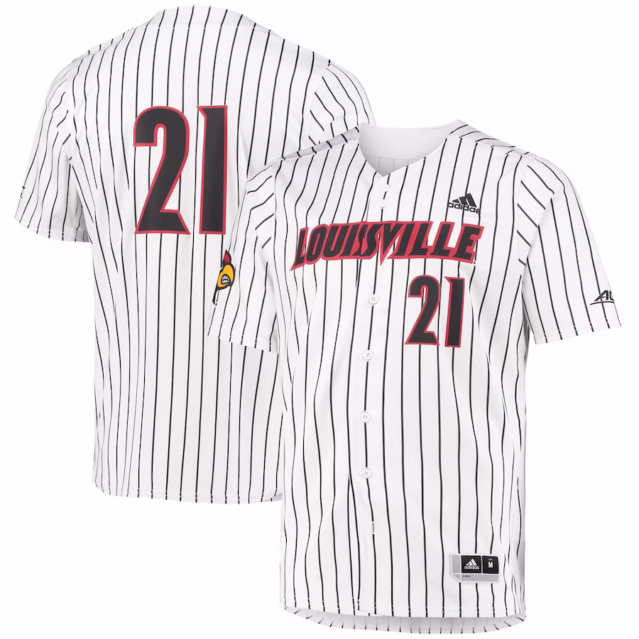 Louisville Cardinals adidas Replica Baseball Jersey - White