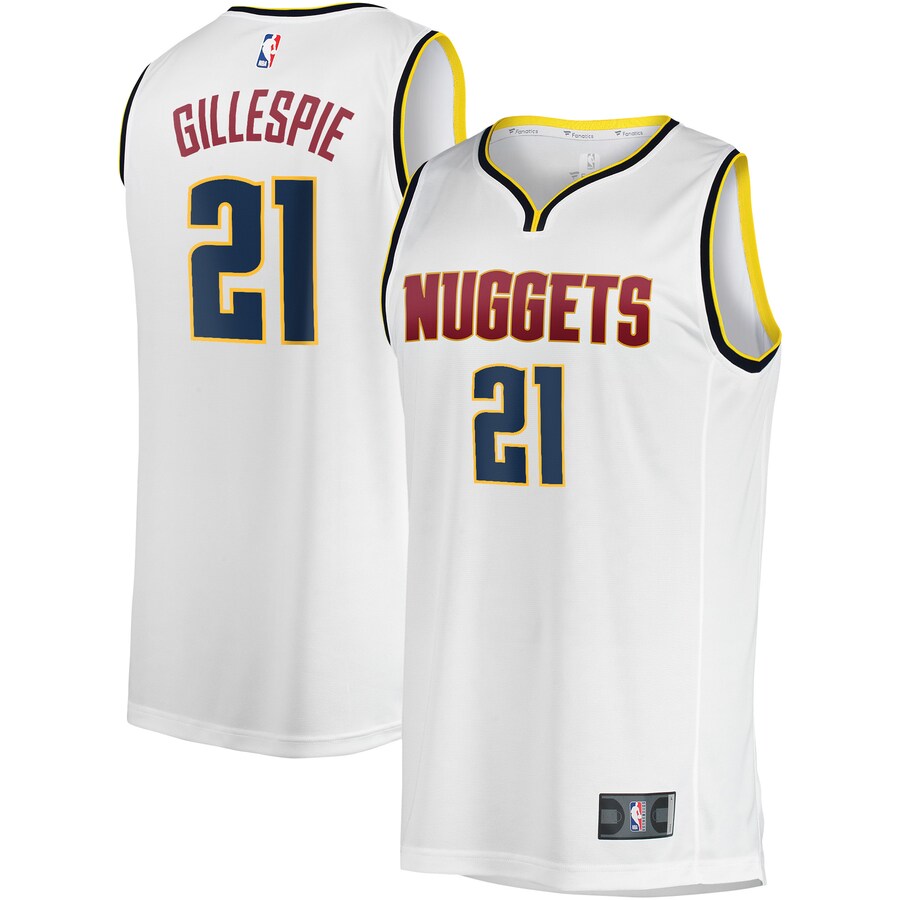 Men's Denver Nuggets Collin Gillespie Fanatics White Fast Break Player Jersey - Association Edition