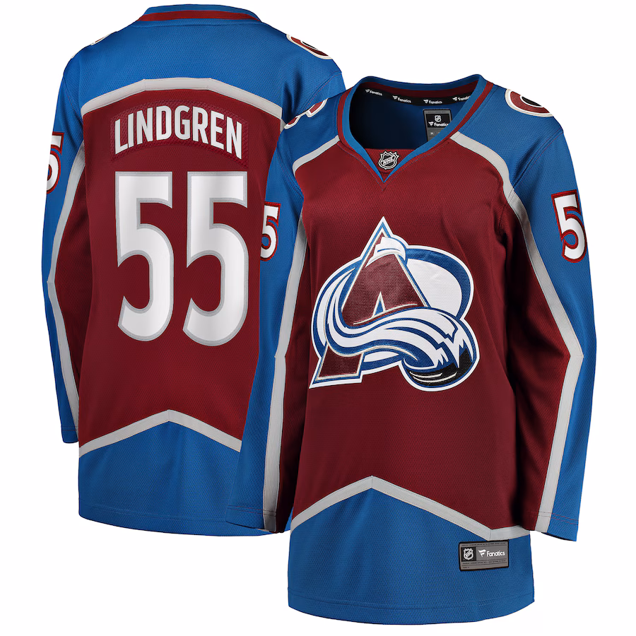 Women's Colorado Avalanche Ryan Lindgren Fanatics Burgundy Home Breakaway Player Jersey