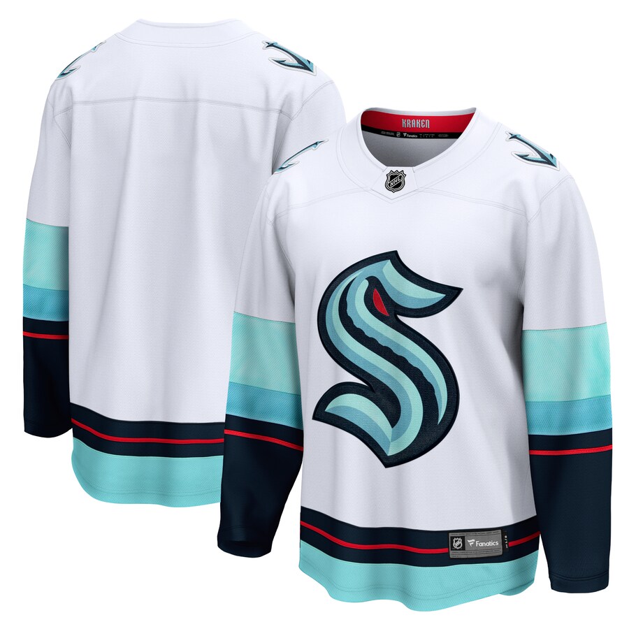 Men's Seattle Kraken Fanatics Branded White Away Breakaway Jersey
