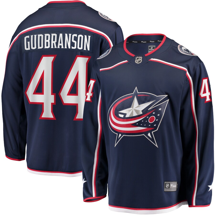 Men's Columbus Blue Jackets Erik Gudbranson Fanatics Branded Navy Home Breakaway Player Jersey