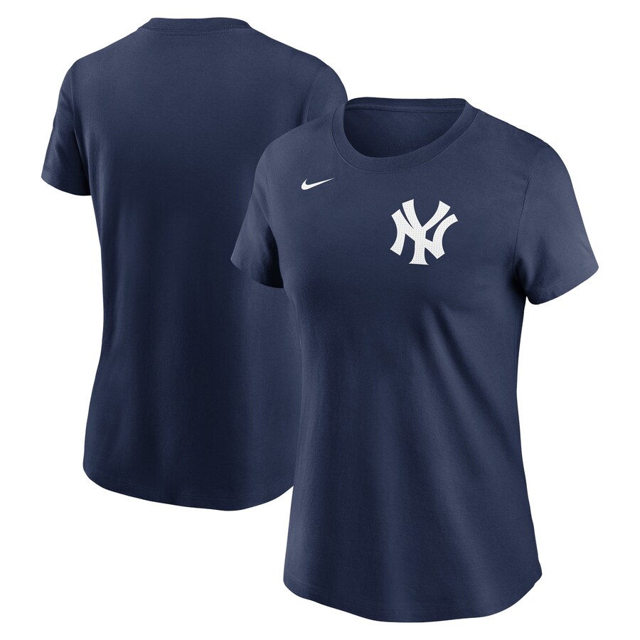 Women's New York Yankees Nike Navy Fuse Wordmark T-Shirt