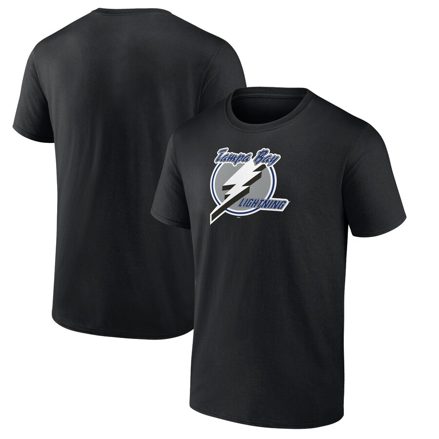 Men's Tampa Bay Lightning Black Team Primary Logo Graphic T-Shirt