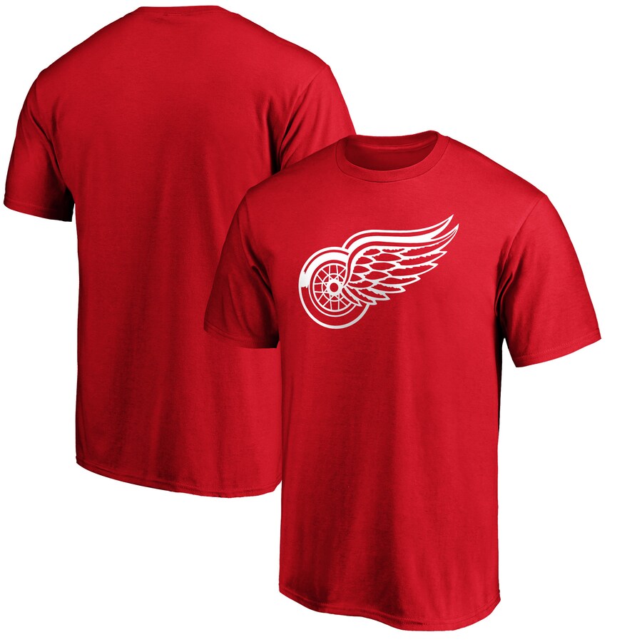 Men's Detroit Red Wings Red Primary Logo Team T-Shirt