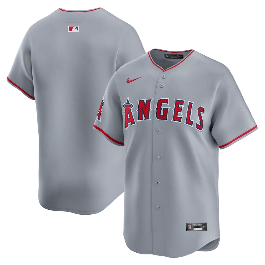 Men's Los Angeles Angels Nike Gray Away Limited Jersey