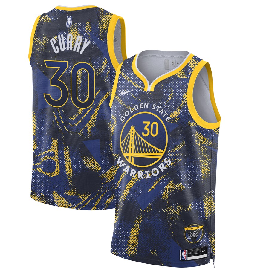 Unisex Golden State Warriors Stephen Curry Nike Royal 2025 Select Series Swingman Player Jersey