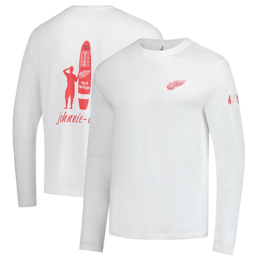 Men's Detroit Red Wings johnnie-O White Adam Long Sleeve T-Shirt