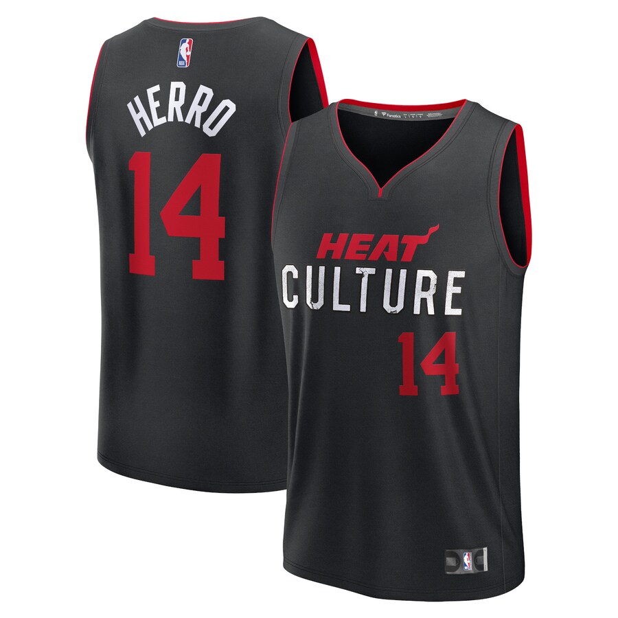 Men's Miami Heat Tyler Herro Fanatics Black Fast Break Jersey - City Edition