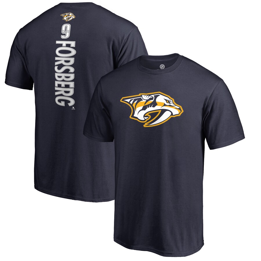 Men's Nashville Predators Filip Forsberg Navy Backer T-Shirt