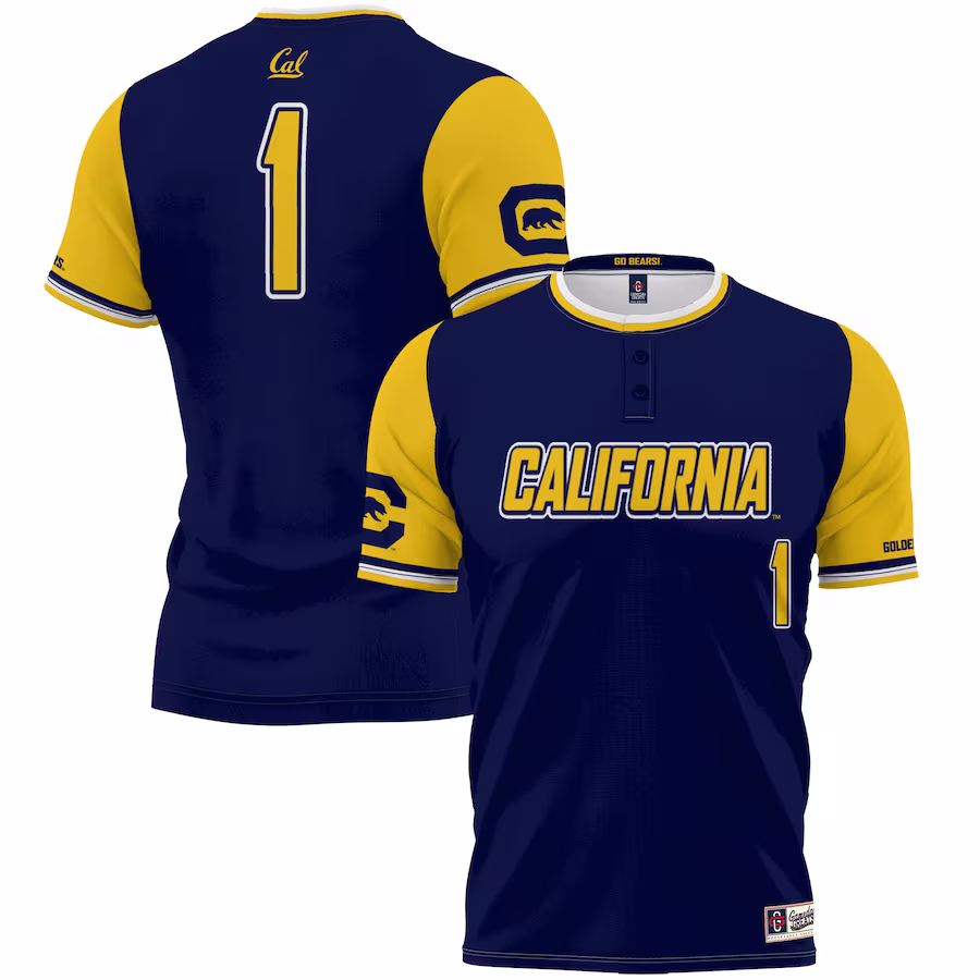 #1 Cal Bears GameDay Greats Lightweight Softball Jersey - Navy