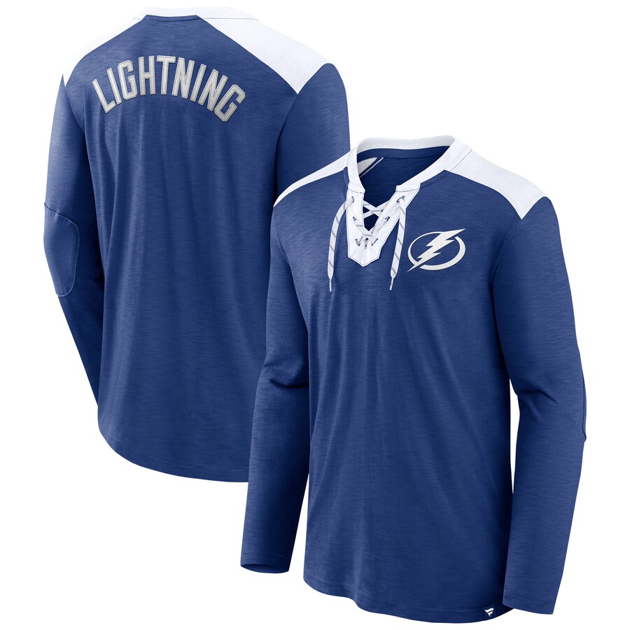 Men's Tampa Bay Lightning Fanatics Blue Iconic Exclusive Long Sleeve T-Shirt