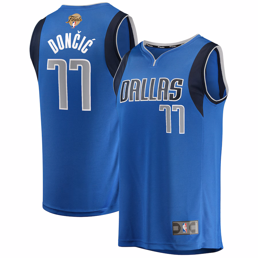 Youth Dallas Mavericks Luka Don?i? Fanatics Blue 2024 NBA Finals Fast Break Replica Player Jersey - Icon Edition