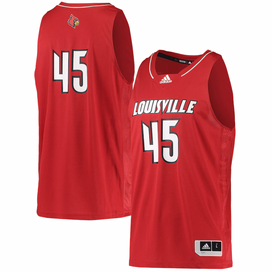 #45 Louisville Cardinals adidas Swingman Basketball Jersey - Red