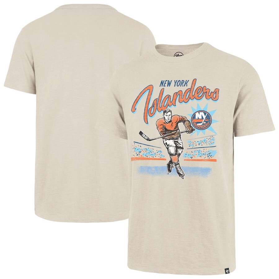 Men's New York Islanders '47 Natural Hockey Player Golden Age Scrum T-Shirt
