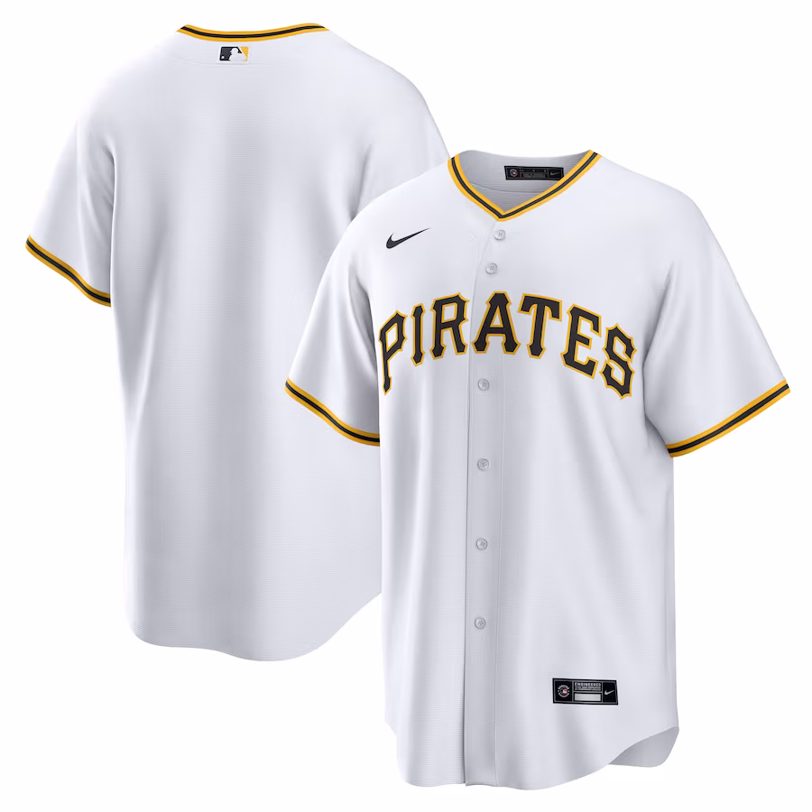 Men's Pittsburgh Pirates Nike White Home Replica Team Jersey