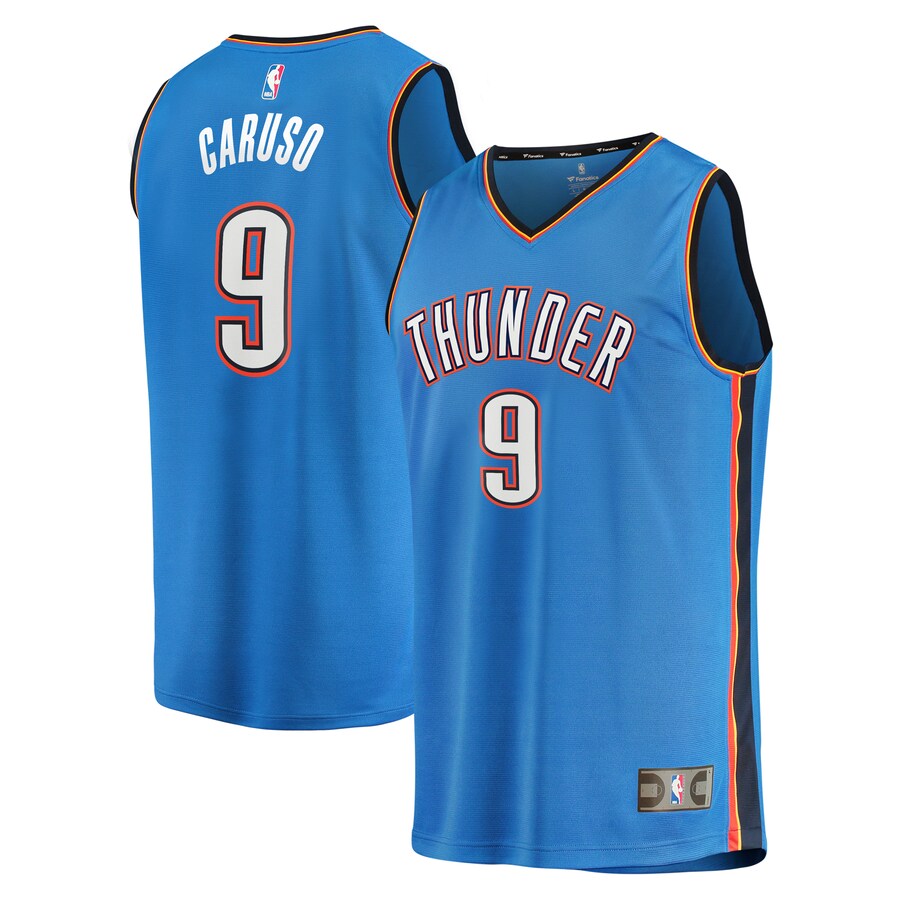 Men's Oklahoma City Thunder Alex Caruso Fanatics Blue Fast Break Replica Player Jersey - Icon Edition