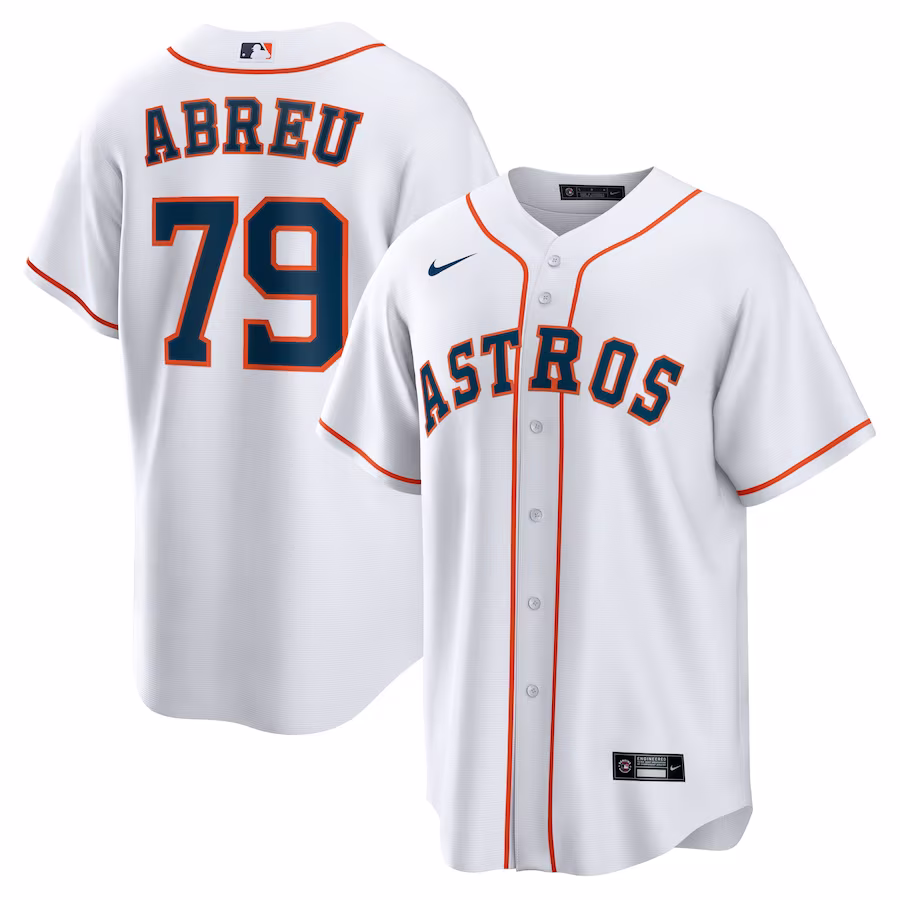 Men's Houston Astros Jose Abreu Nike White Home Replica Player Jersey