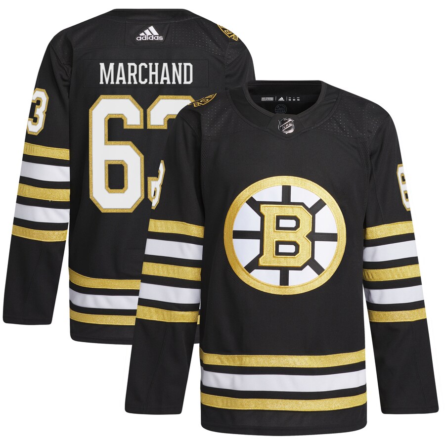Men's Boston Bruins Brad Marchand adidas Black  Primegreen Authentic Pro Player Jersey