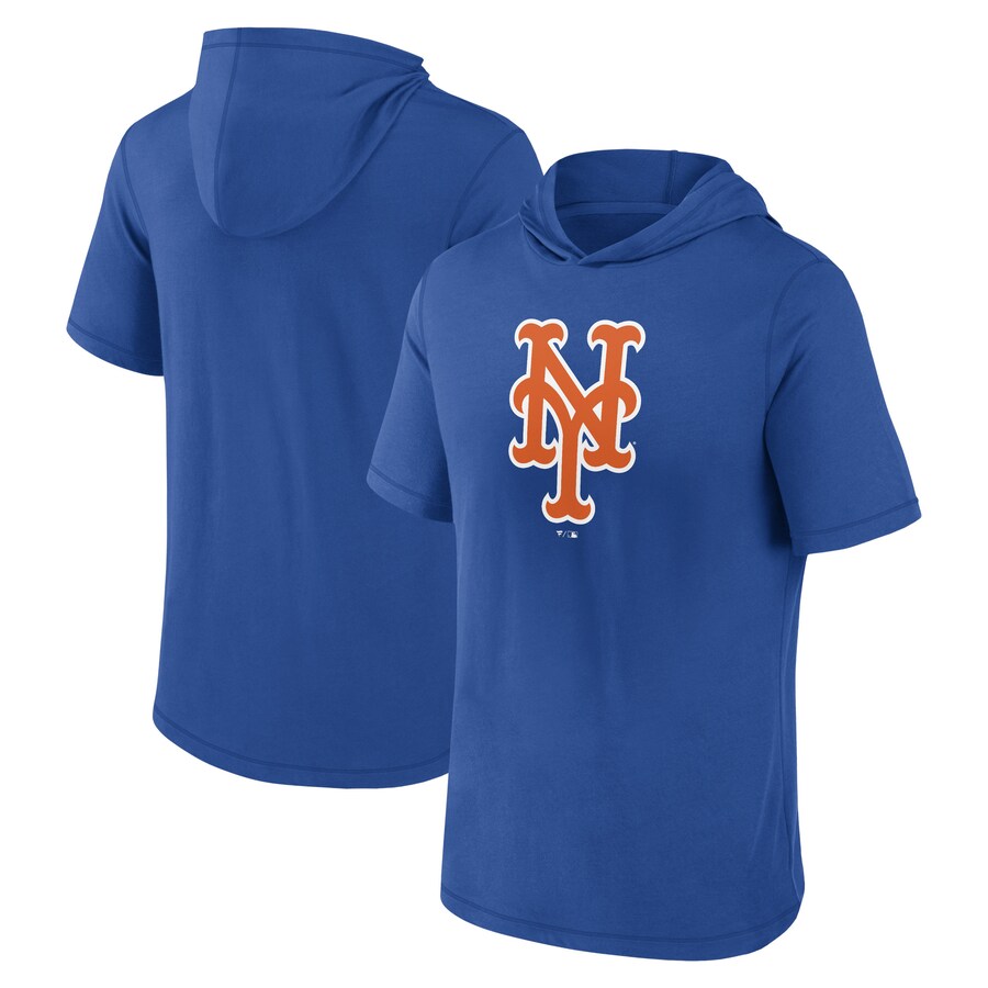 Men's New York Mets Fanatics Royal Short Sleeve Hoodie T-Shirt