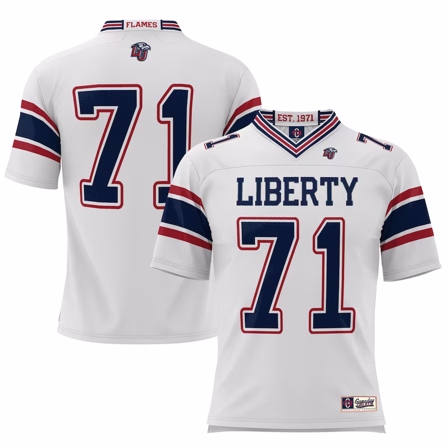 #71 Liberty Flames GameDay Greats Youth Football Jersey �?White