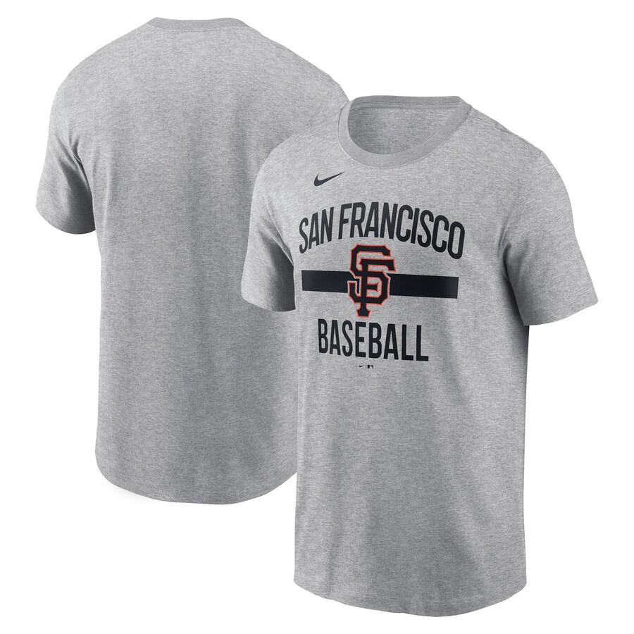 Men's San Francisco Giants Nike Heather Gray Arched T-Shirt