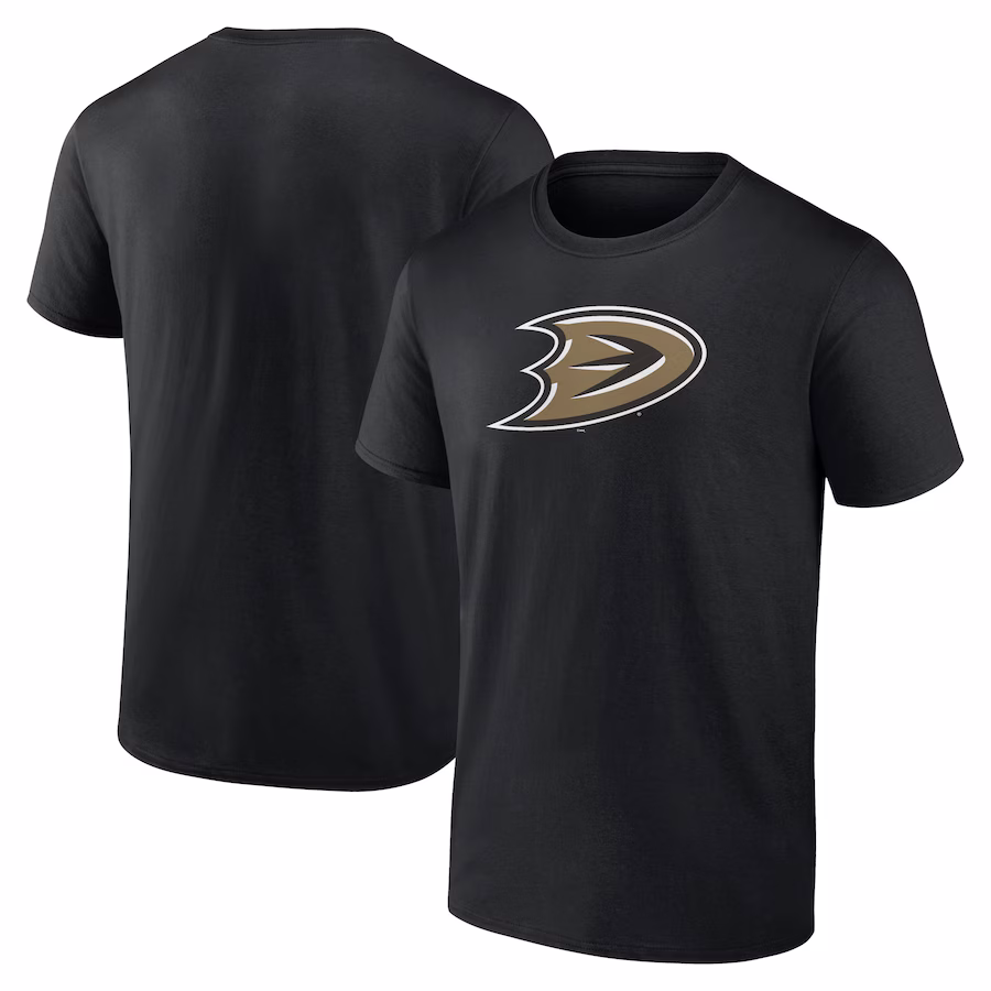 Men's Anaheim Ducks Black Secondary Logo T-Shirt