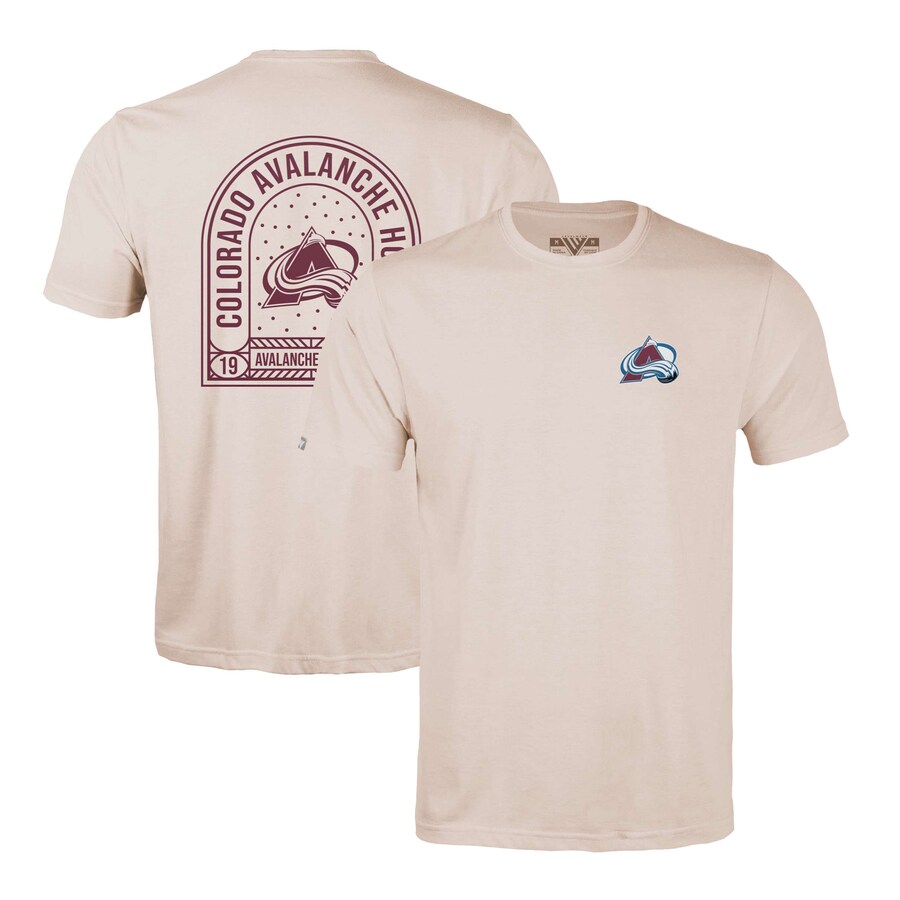 Men's Colorado Avalanche Levelwear Khaki Richmond Stained Glass T-Shirt