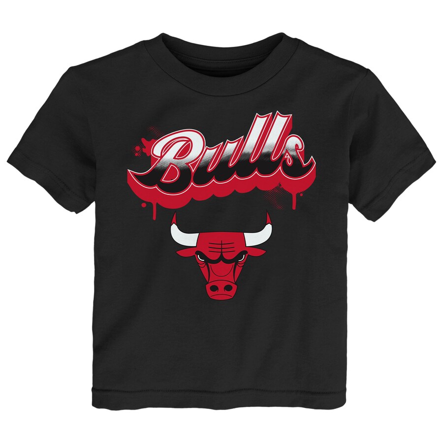 Youth Chicago Bulls Black Bubbly Script T-Shirt