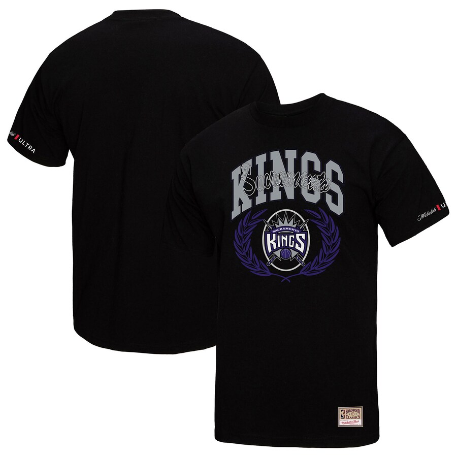 Men's Sacramento Kings Mitchell & Ness Black NBA x Michelob Ultra Rewind II T-Shirt