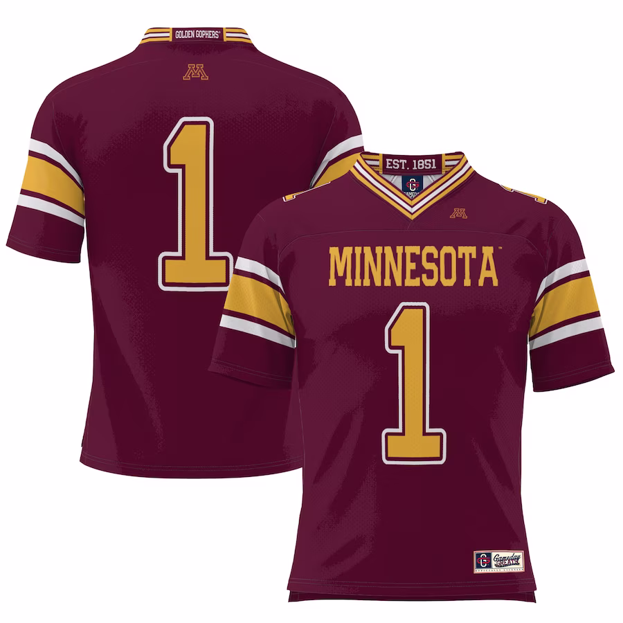 #1 Minnesota Golden Gophers GameDay Greats Football Jersey �?Maroon