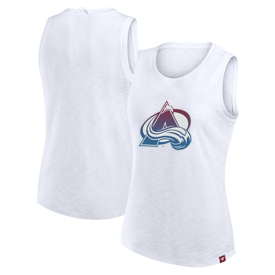 Women's Colorado Avalanche Fanatics White Slub Tank Top