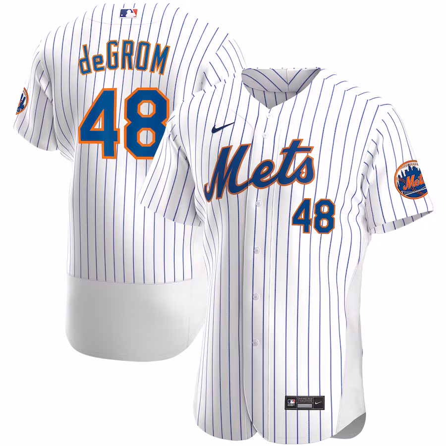 Men's New York Mets Jacob deGrom Nike White Home Authentic Player Jersey