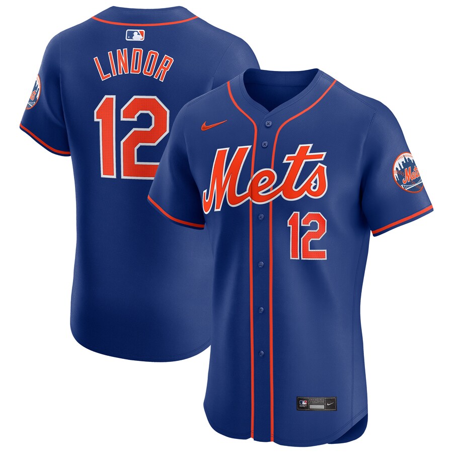 Men's New York Mets Francisco Lindor Nike Royal Alternate Elite Player Jersey