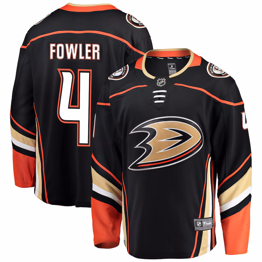 Men's Anaheim Ducks Cam Fowler Fanatics Black Breakaway Player Jersey