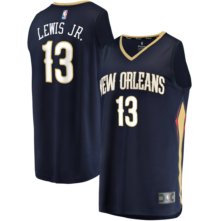 Youth New Orleans Pelicans Kira Lewis Jr. Fanatics Navy Fast Break Replica Jersey - Icon Edition