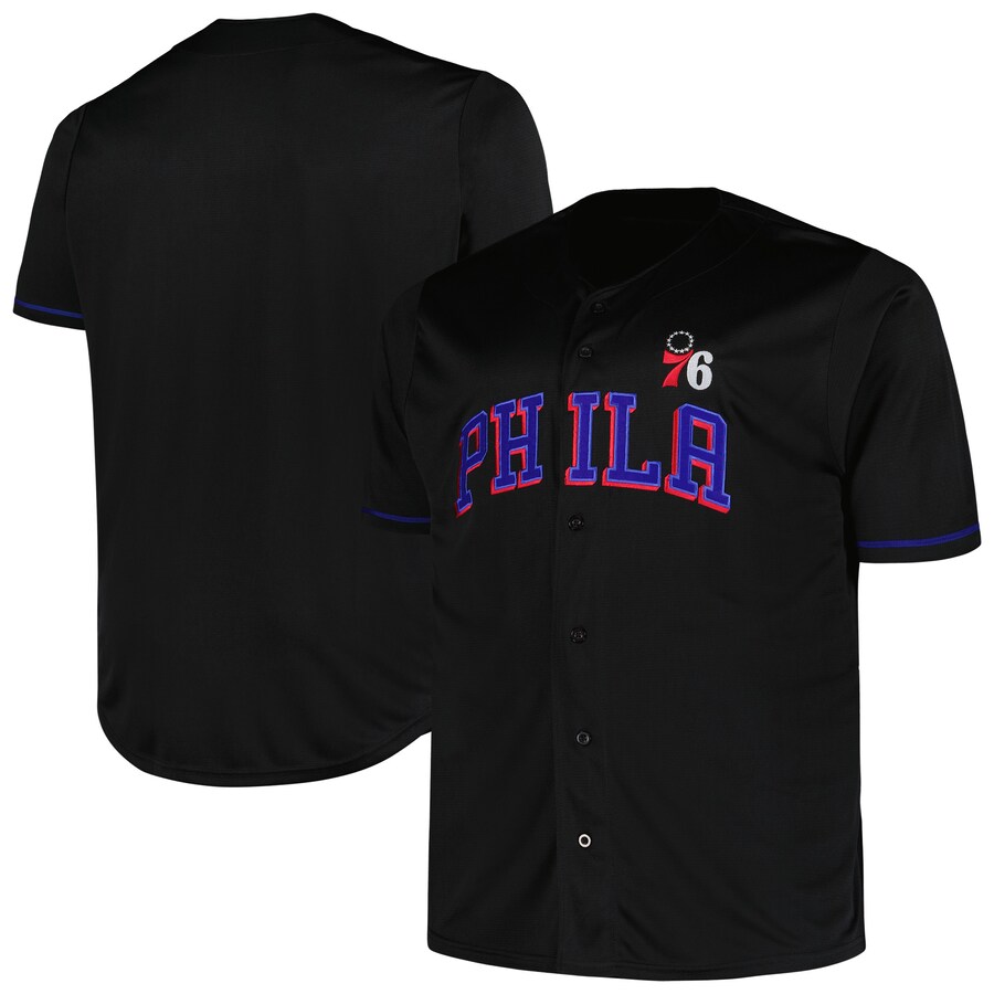 Men's Philadelphia 76ers Profile Black Big & Tall Pop Jersey