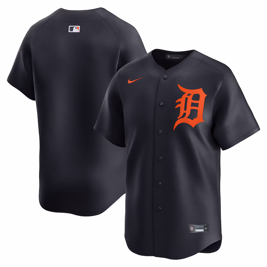 Men's Detroit Tigers Nike Navy Alternate Limited Jersey