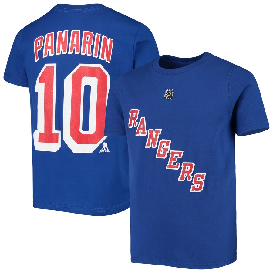 Youth New York Rangers Artemi Panarin Blue Player Name & Number T-Shirt