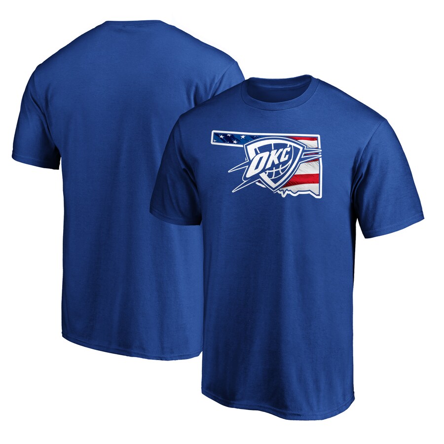 Men's Oklahoma City Thunder Royal Banner State T-Shirt