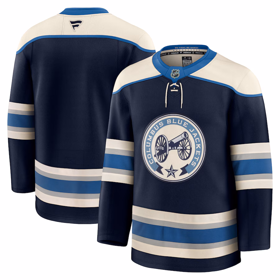Men's Columbus Blue Jackets Fanatics Navy Alternate Premium Jersey
