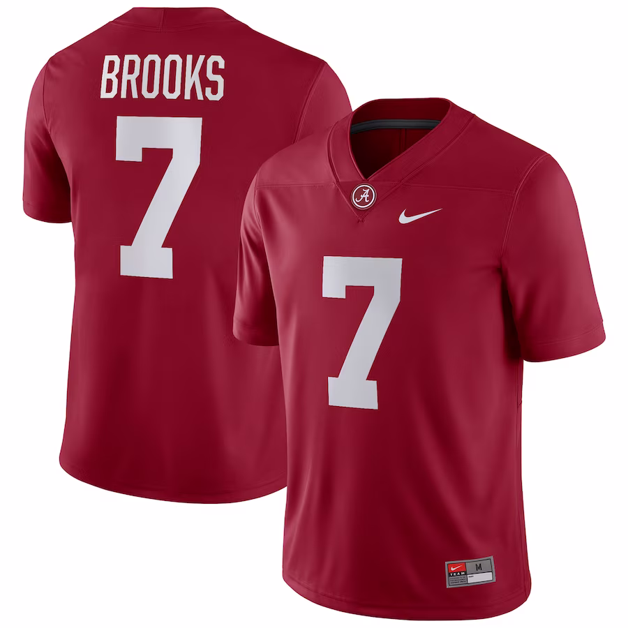 Ja'Corey Brooks Alabama Crimson Tide Nike NIL Replica Football Jersey - Crimson