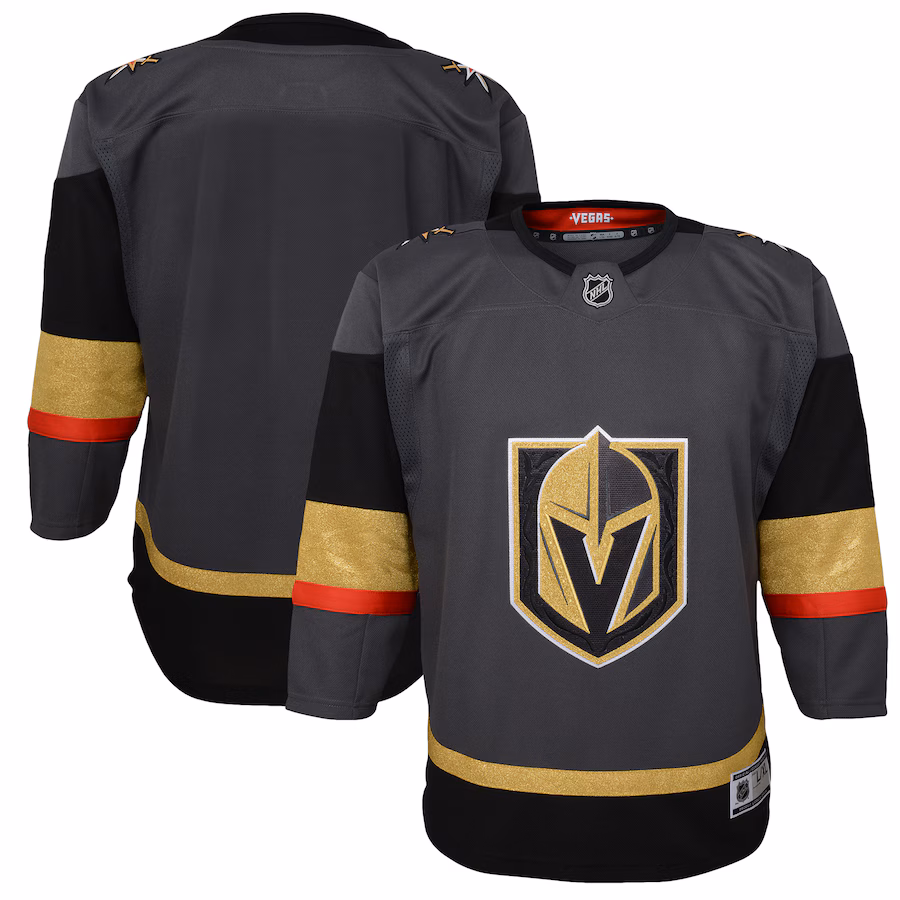 Youth Vegas Golden Knights Gray Alternate Premier Blank Jersey