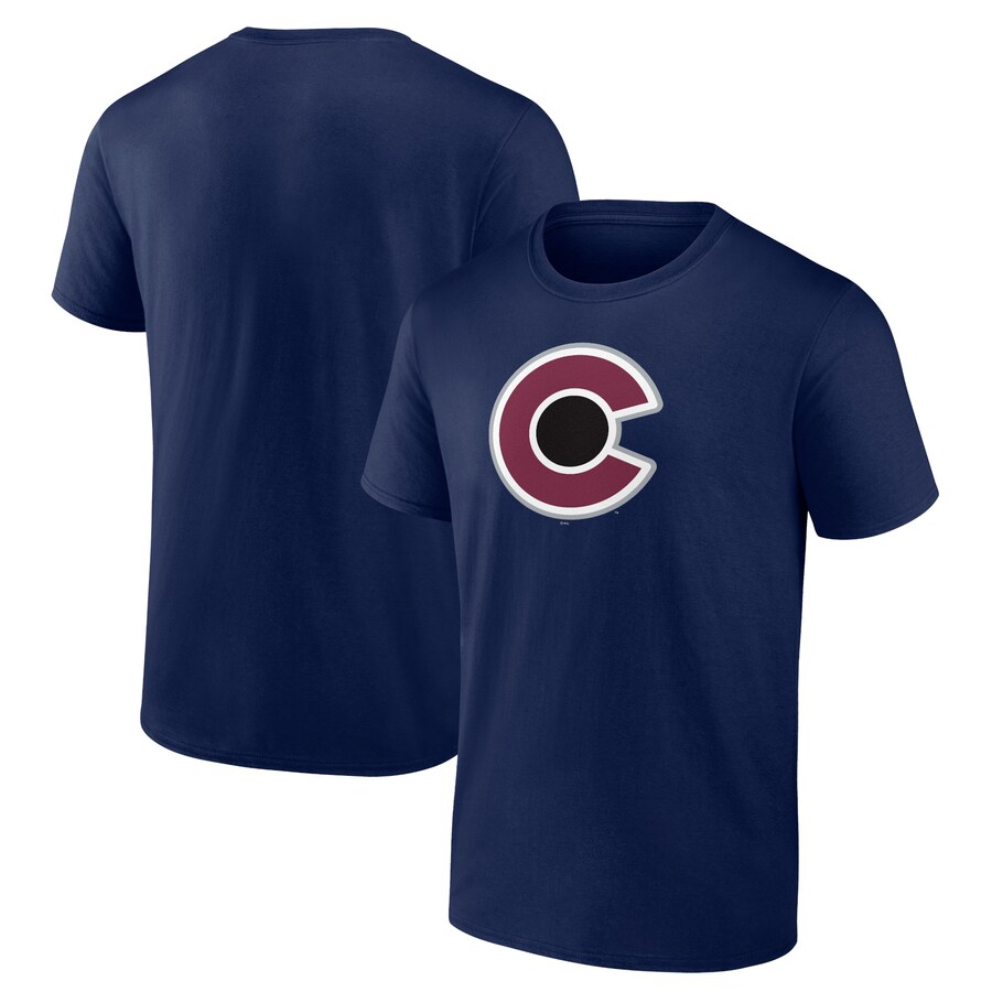 Men's Colorado Avalanche Navy Shoulder Patch Logo T-Shirt