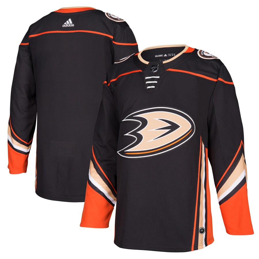 Men's Anaheim Ducks adidas Black Home Authentic Blank Jersey