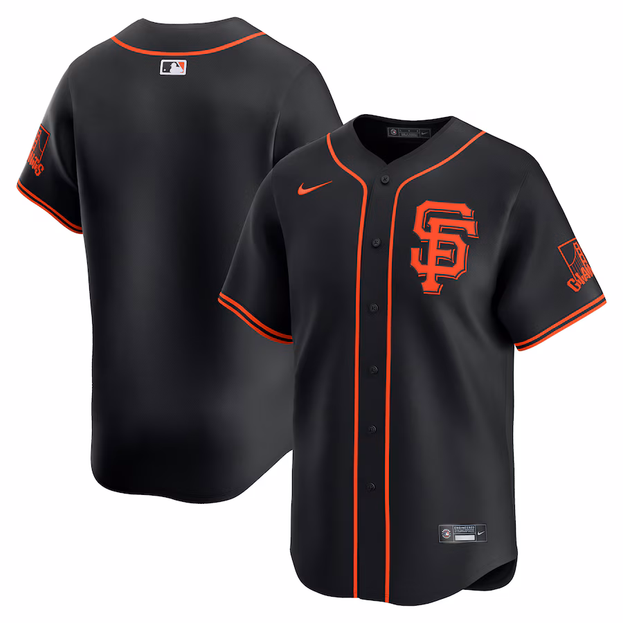 Men's San Francisco Giants Nike Black Alternate Limited Jersey