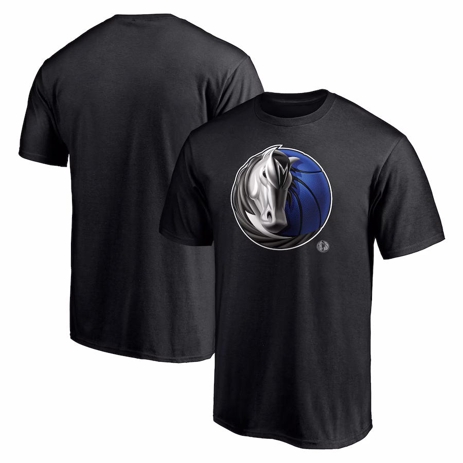 Men's Dallas Mavericks Black Midnight Mascot T-Shirt